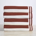 thumbnail image 1 of 100% Cotton Cabana Stripe Oversized 4 Pack Beach & Pool Towel (4 Pack - 35" x 70", Terracotta), 1 of 5