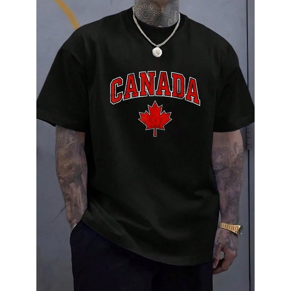 100% Cotton Canadian Flag Shirt For Women Men Kids Vintage Canada T-Shirt - Men Relaxed Fit Clothing For All Seasons