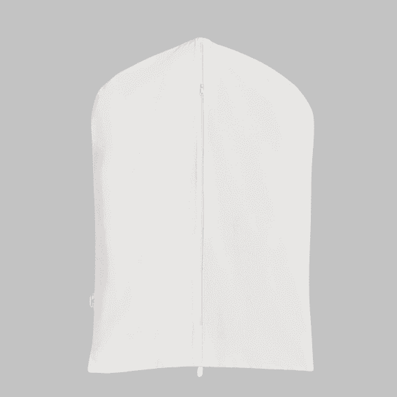 Forever Cotton 100% Cotton Garment Cover – 35" Off-White Suit Cover with YKK Zipper – Breathable, Machine Washable, Storage for Suits, Coats, Dresses, Jackets & Travel/Closet Use