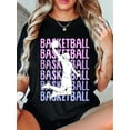 thumbnail image 1 of 100% Cotton Casual Tshirt Basketball Girl Women T-Shirt, 1 of 4