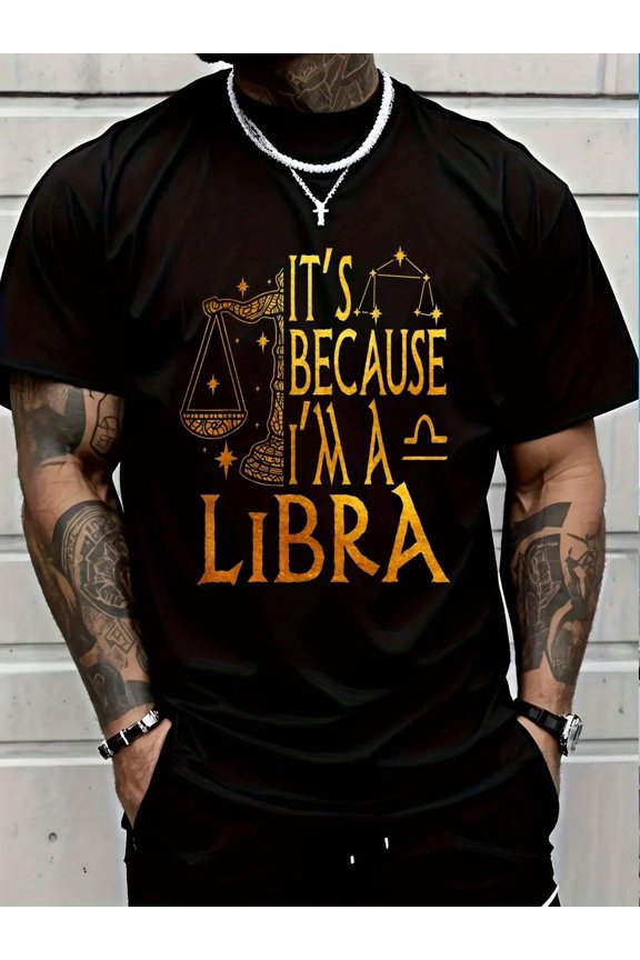 100% Cotton Casual Tshirt Im Libra Zodiac Sign Symbol Scale September October Birthday T-Shirt Women's Men Graphic Tee