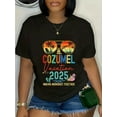 thumbnail image 1 of 100% Cotton Casual Tshirt Retro Cozumel Vacation 2025 Memories Matching Group Trip T-Shirt, 1 of 4