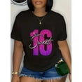 thumbnail image 1 of 100% Cotton Casual Tshirt Sweet 16 Gifts For Girls 16th Birthday 16 Year Old Gifts T-Shirt, 1 of 4