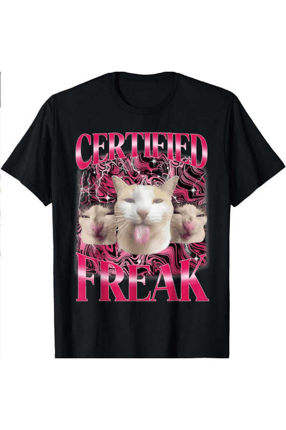 100% Cotton Certified Freak Eat Cement Cursed Funny Meme T-Shirt