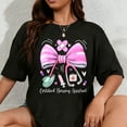 thumbnail image 1 of 100% Cotton Certified Nursing Assistant CNA Stethoscope Coquette Bow T-Shirt, 1 of 5