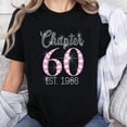 thumbnail image 1 of 100% Cotton Chapter 60 Est 1966 Birthday Celebration Rhinestone Bling Women's T-Shirt, 1 of 5