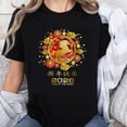 thumbnail image 1 of 100% Cotton Chinese New Year 2026 Year Of The Horse Golden Horse Design Red And Gold Lunar Festival Celebration T-Shirt, 1 of 5