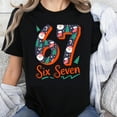 thumbnail image 1 of 100% Cotton Christmas 67 Six Seven Holiday T-Shirt Funny Xmas Design for Women Men Family Matching Christmas Shirt, 1 of 5
