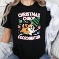 thumbnail image 1 of 100% Cotton Christmas Chaos Coordinator Corgi Dog Holiday Funny Shirt Women Men Christmas Gift T-Shirt Christmas Tree Ornaments Design, 1 of 5
