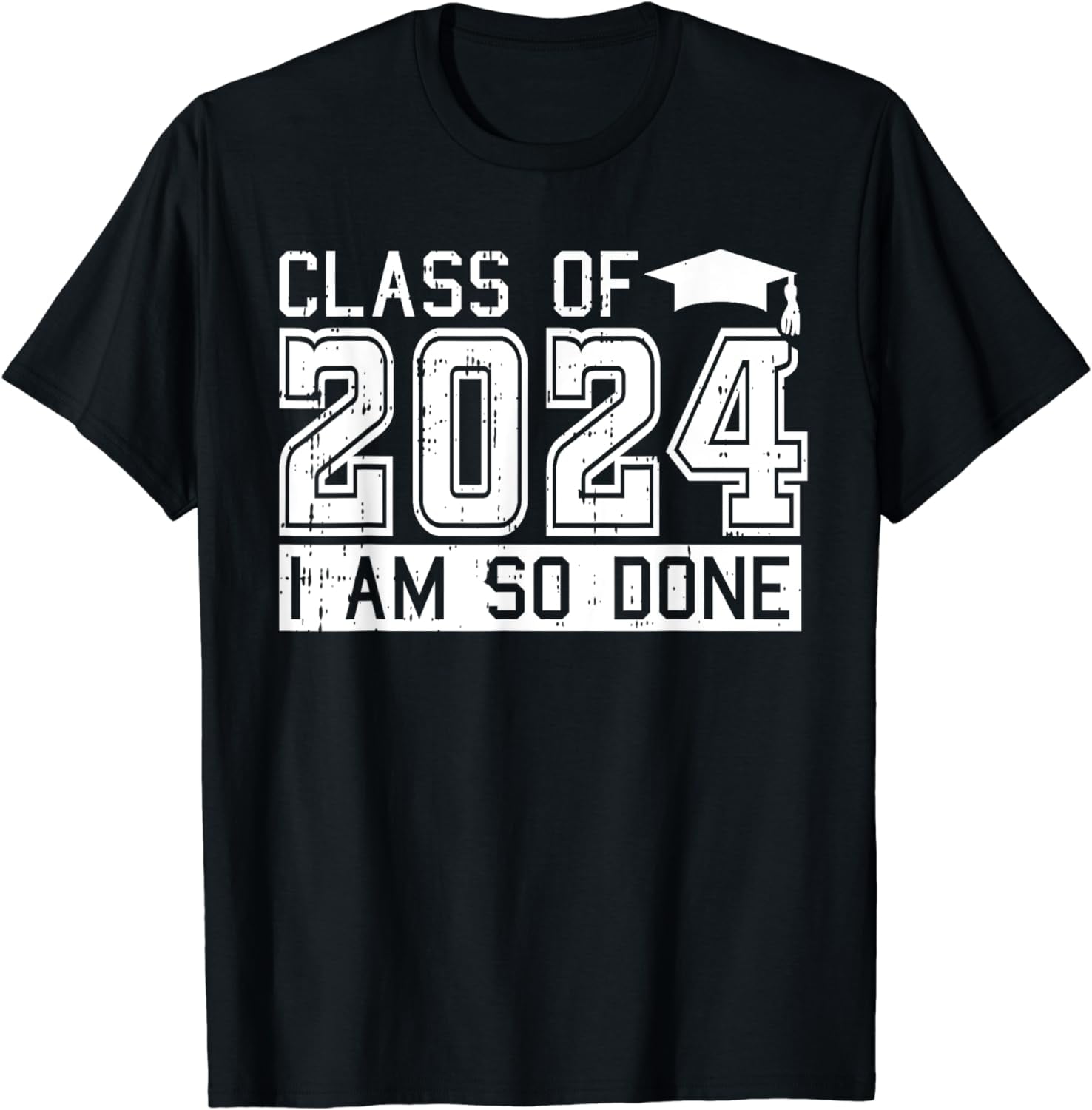 100% Cotton Class Of 2024 Graduation Funny Graduate Men Women T-Shirt ...