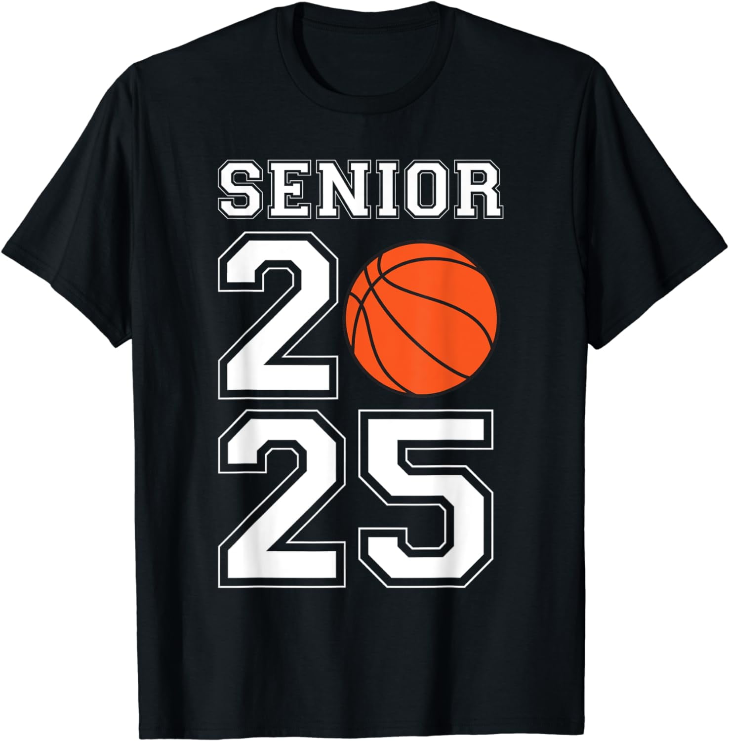 100 Cotton Class of 2025 Senior 25 Basketball 2025 Graduation Party T