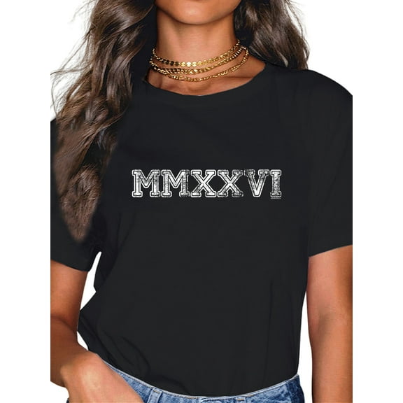 100% Cotton Class of 2026 MMXXVI | Graduation Spirit Vintage Senior 2026 T-Shirt