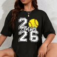 thumbnail image 1 of 100% Cotton Class of 2026 Softball Senior 2026 Back To School Funny T-Shirt, 1 of 5
