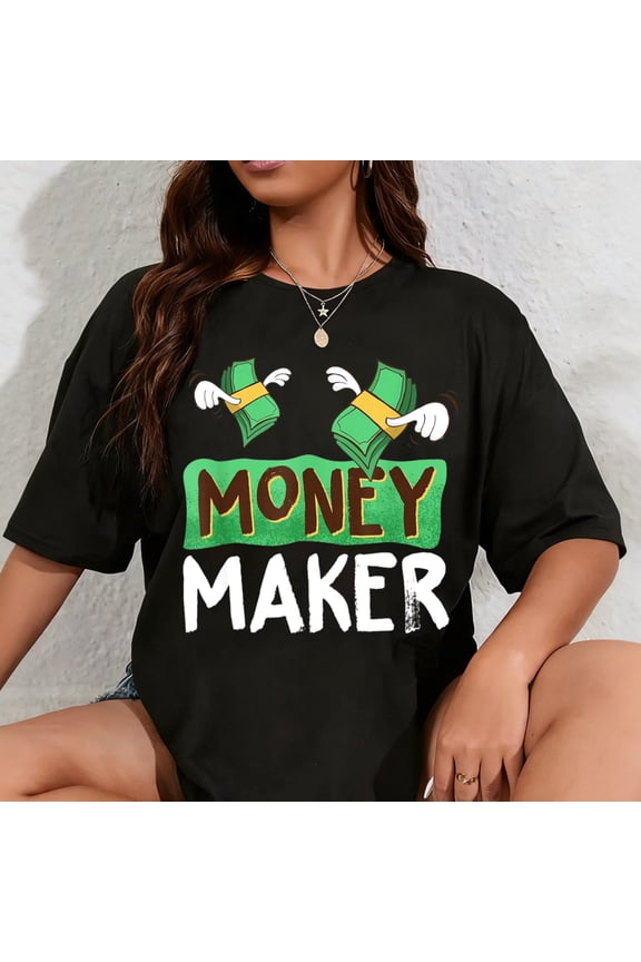 100% Cotton Classic Money Maker Rich Man Rules Dollars Business Gift T-Shirt
