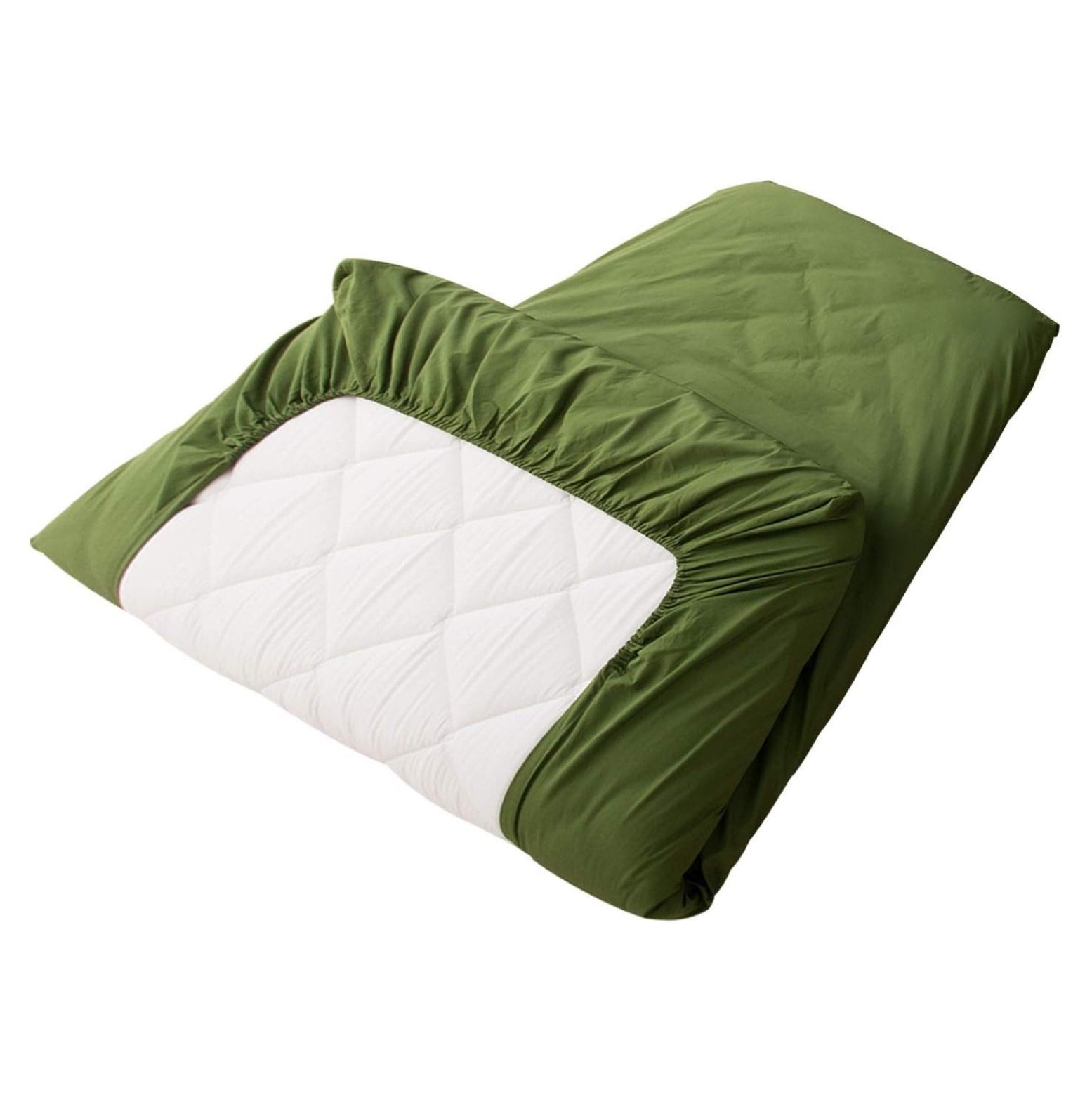 100 Cotton Cover (Elastic Fitted Sheet) for Japanese Futon Mattress EMCOLOR, Full/FullLong