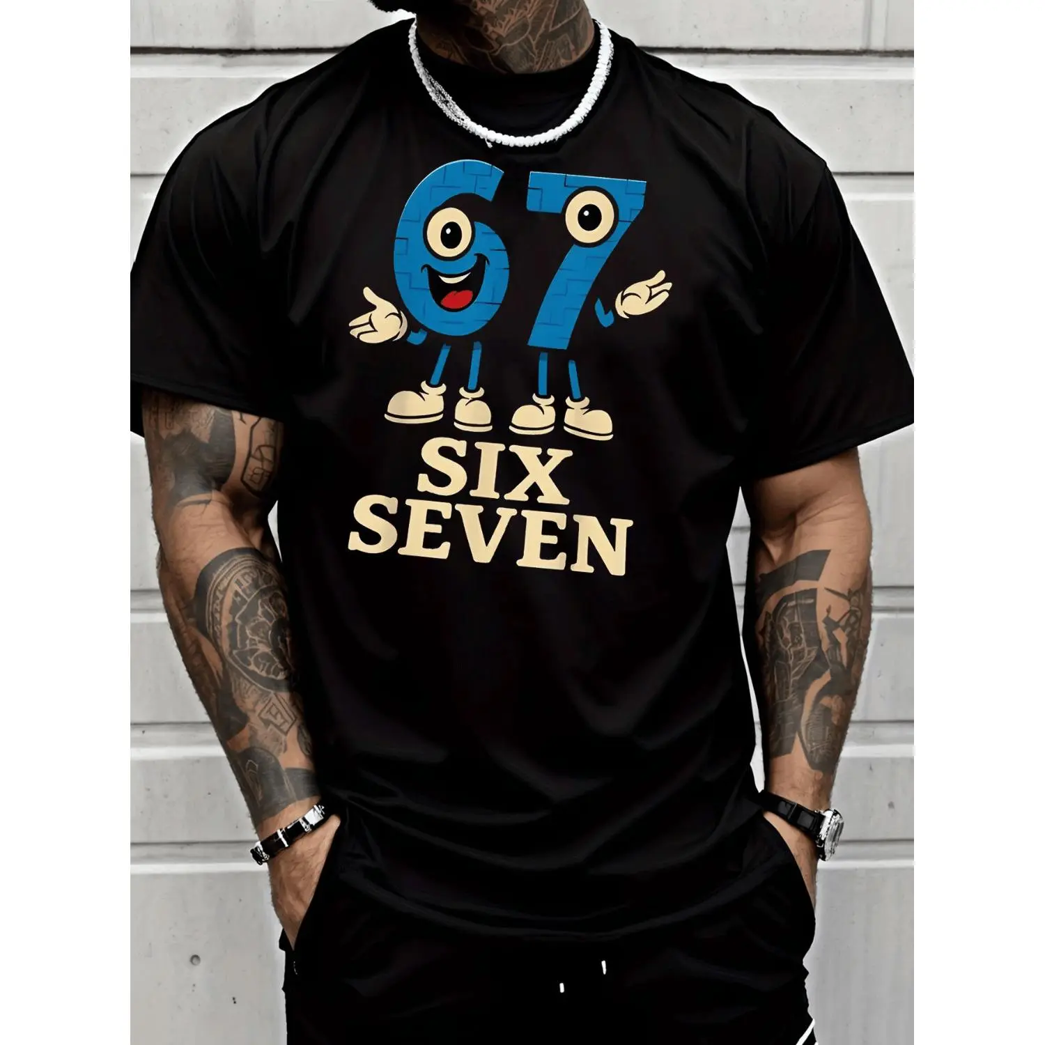100% Cotton Crewneck Men's Fashion Street Style Casual Trendy Graphic T ...