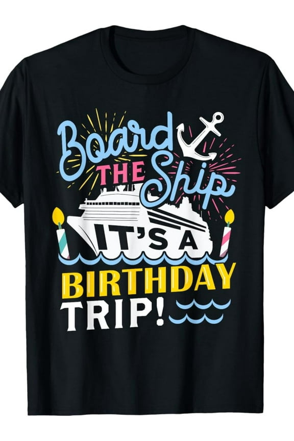100% Cotton Cruise T-Shirt for Men and Women - Vintage Style, Round Neck, Short Sleeve, Ideal Birthday or Holiday Gift, Retro Style, Conventional Version, Going Out Occasion,