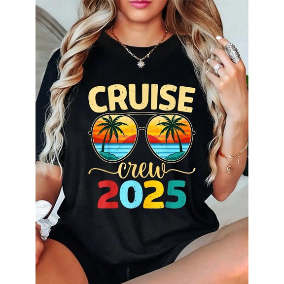 100% Cotton Cruise Vacation - Cruise Crew 2025 Cruising Cruiser Gifts T-Shirt