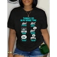 thumbnail image 1 of 100% Cotton Cruising Vacation Tourist Cruise Ship Passenger Things I Do T-Shirt Print Round Neck Cotton T-Shirt, Summer Women's Tops, gift, 1 of 4