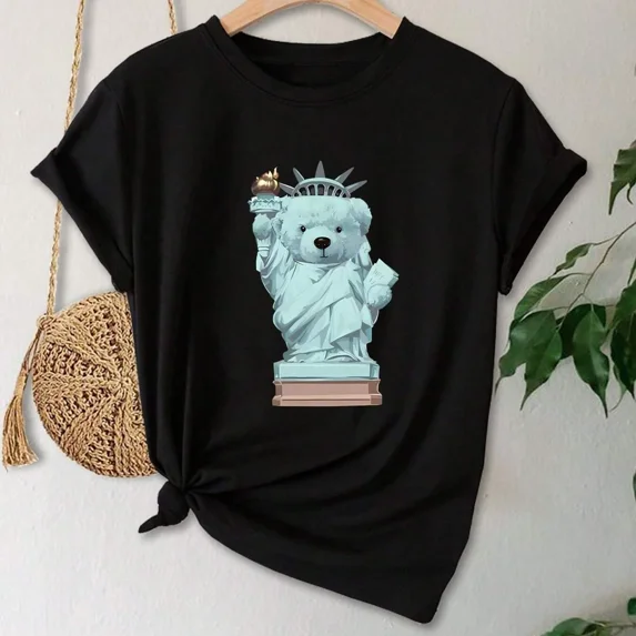 100% Cotton Curvy Fashion, Chic Plus Size Women's T-Shirt