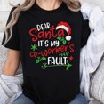 thumbnail image 1 of 100% Cotton Dear Santa Its My Co Workers Fault Christmas Shirt Funny Holiday Sweatshirt Xmas Tee For Women Men Christmas Gift, 1 of 5