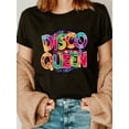thumbnail image 1 of 100% Cotton Disco Queen Vintage 80'S Retro Party Outfit Women's T-Shirt, 1 of 4