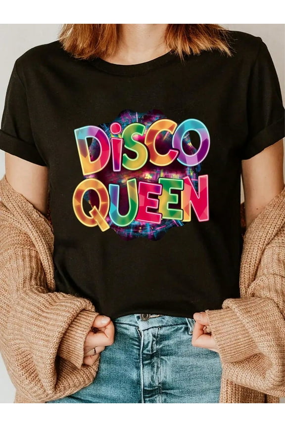 100% Cotton Disco Queen Vintage 80'S Retro Party Outfit Women's T-Shirt