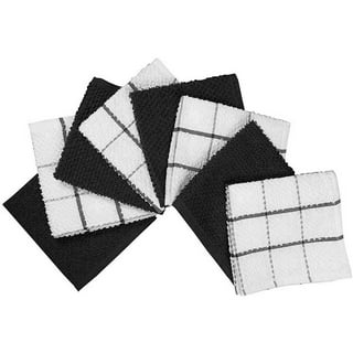  CaTaKu Black and White Polka Dot Kitchen Dish Cloths, 6 Pack  Reusable Dish Rags for Washing Dishes, Microfiber Cleaning Cloths Dish  Towels Washcloths for Kitchen Drying : Health & Household