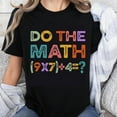 thumbnail image 1 of 100% Cotton Do The Math 9x7 Plus 4 Equals Question Mark Funny Math Equation T-Shirt For Women Men Unisex Casual Shirt, 1 of 5