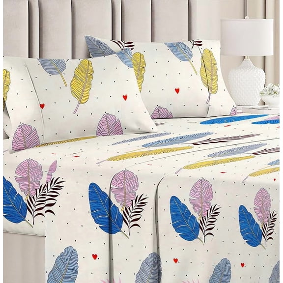 100% Cotton Double Bedsheet Set With 2 Pillow Covers | 90 X 90 Inches, Cream - Lightweight & Breathable, Perfect For All Seasons