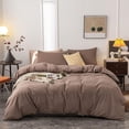 thumbnail image 1 of 100% Cotton Duvet Cover Coffee 3 Piece Set- Ultra Soft And Easy Care Bedding Set Organic Boho Bedding king , Bohemian Quilt Cover Thrown, 1 of 4