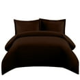 thumbnail image 1 of 100% Cotton Duvet Cover Sets 550 Thread Count Solid - Full/Queen - Chocolate, 1 of 1