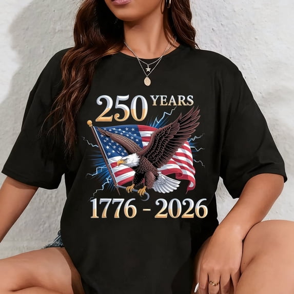 100% Cotton Unisex We The People 250 Years of Freedom 1776-2026 250th Birthday T-Shirt