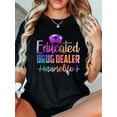 thumbnail image 1 of 100% Cotton Educated Drug Dealer Nurse Life Funny Nurse Heart Beat T-Shirt, 1 of 4