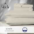 thumbnail image 1 of Aireolux 100% Cotton Egyptian Full Sheet Set, 1000 Thread Count Soft, Silky, Breathable & Deep Pocket 4-Piece Set Ivory, 1 of 9