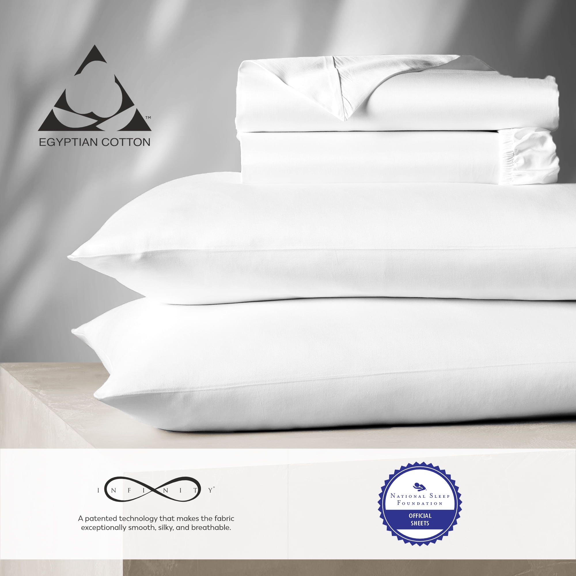 1000 Thread Count White Egyptian Cotton Full Sheet Set