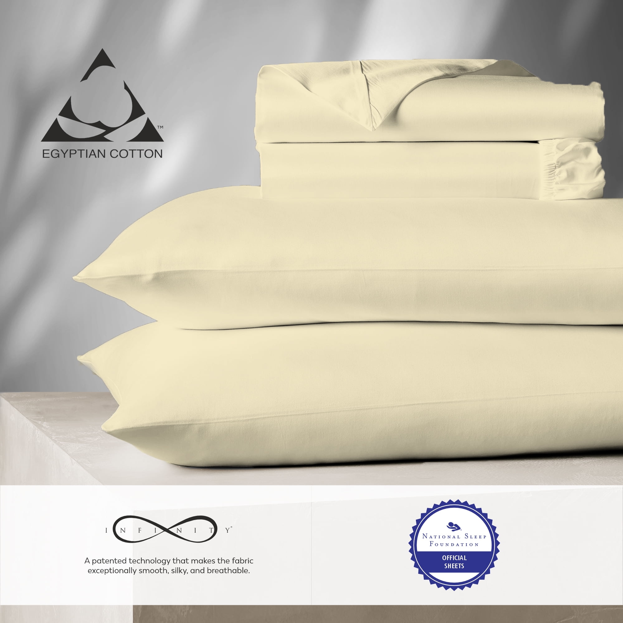 100 Cotton Egyptian King Sheet Set, 1000 Thread Count Soft, Silky