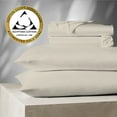thumbnail image 1 of Aireolux 100% Egyptian Cotton 1000 Thread count 4 Piece Queen Bed Sheet Set – Silky Sateen, Deep Pocket, Super Soft & Breathable, Off-White, 1 of 15