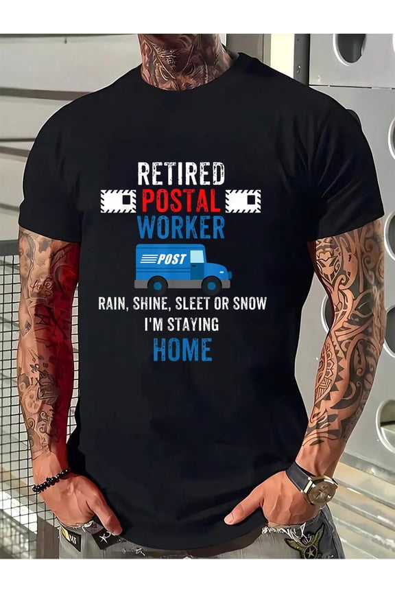 100% Cotton FUNNY RETIRED POSTAL WORKER POSTMAN RETIREMENT GIFT FOR HIM T-Shirt
