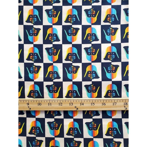 100% Cotton Fabric "Disney's Star Wars, Darth Vader-OBEY Pattern" Print/ 45"Wide