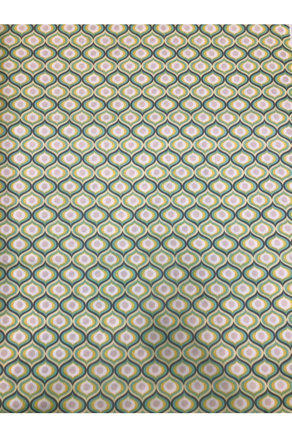 100% Cotton Fabric None Stretch Geometric Fabric Design