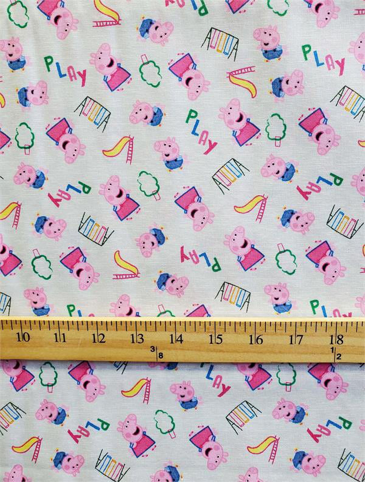 100% Cotton Fabric Peppa Pig, George & Peppa - PLAY Print /45" Wide/Sold By Yard