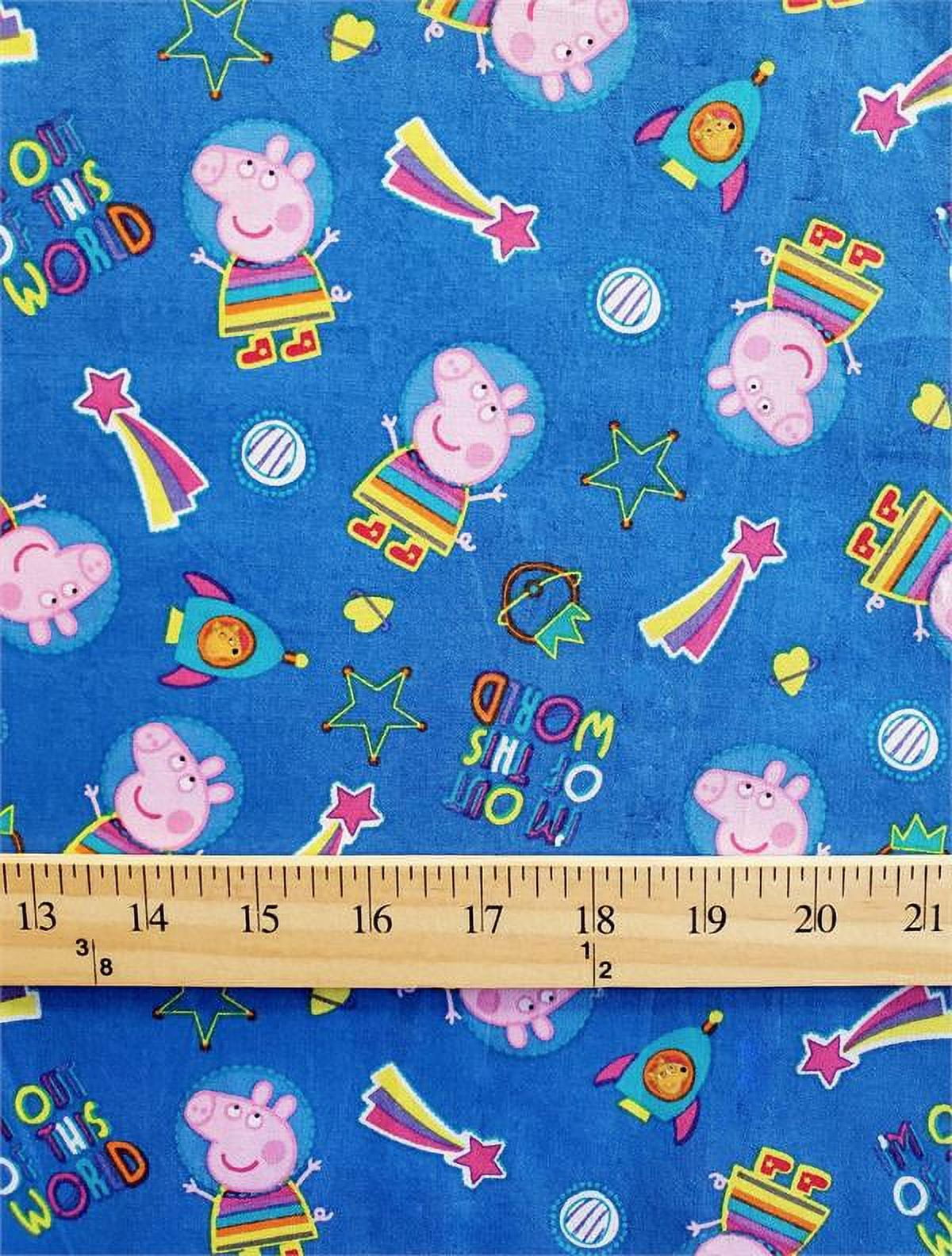 100% Cotton Fabric Peppa Pig, Space explorer-IM OUT OF THIS WORLD Print /45"WIDE