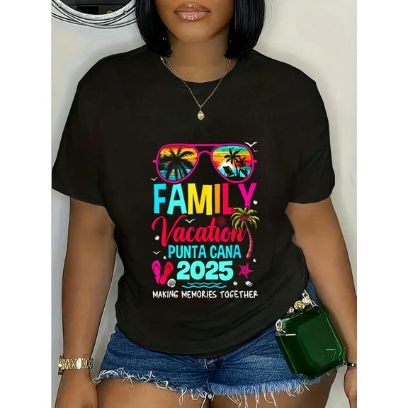 100% Cotton Family Vacation Punta Cana 2025 Making Memories Together T-Shirt