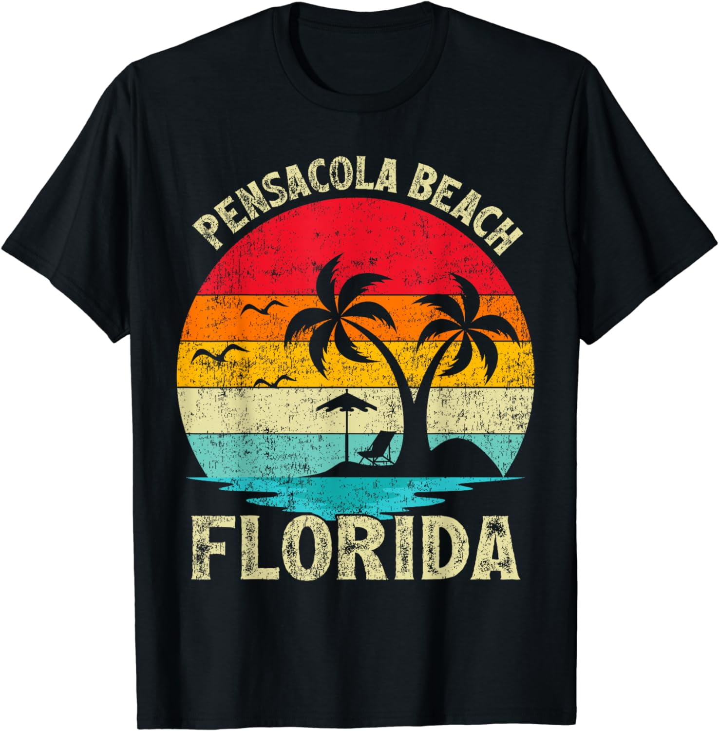 100 Cotton Family Vacation Vintage Retro Florida Pensacola Beach T