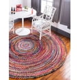 thumbnail image 1 of 100% Cotton Farmhouse Rugs for Living Area Rug Hand Braided Round Rustic Rugs for Bedroom, Kitchen, Living Room Diamond Rug Carpet (3x3 Square Feet (36x36 Inch), 1 of 4