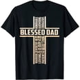 thumbnail image 1 of 100% Cotton Father's Day Gift for Dad Husband Blessed Dad Christian T-Shirt, 1 of 6