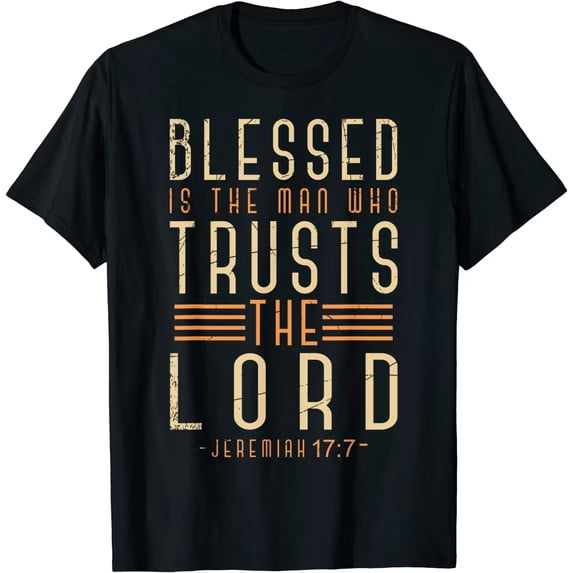 100% Cotton Father's Day Gift for Dad Husband Blessed Dad Christian T-Shirt