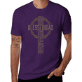 thumbnail image 1 of 100% Cotton Father's Day Gift for Dad Husband Blessed Dad Christian T-Shirt, 1 of 2