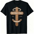 thumbnail image 1 of 100% Cotton Father's Day Gift for Dad Husband Blessed Dad Christian T-Shirt, 1 of 6